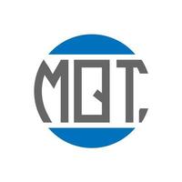 mqt-Brief-Logo-Design auf weißem Hintergrund. mqt kreative Initialen Kreis Logo-Konzept. mqt Briefgestaltung. vektor