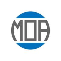 moa brev logotyp design på vit bakgrund. moa kreativ initialer cirkel logotyp begrepp. moa brev design. vektor