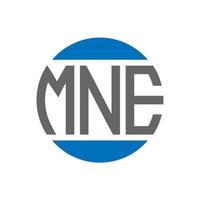 MNE-Brief-Logo-Design auf weißem Hintergrund. mne kreative Initialen Kreis Logo-Konzept. mne Briefgestaltung. vektor