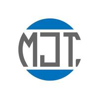 mjt-Buchstaben-Logo-Design auf weißem Hintergrund. mjt kreative Initialen Kreis Logo-Konzept. mjt Briefgestaltung. vektor