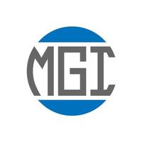 mgi brev logotyp design på vit bakgrund. mgi kreativ initialer cirkel logotyp begrepp. mgi brev design. vektor