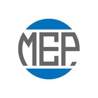 MEP-Brief-Logo-Design auf weißem Hintergrund. MEP kreative Initialen Kreis Logo-Konzept. MEP-Briefgestaltung. vektor