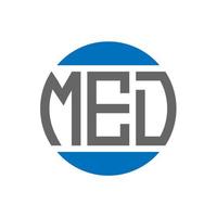 Med brev logotyp design på vit bakgrund. Med kreativ initialer cirkel logotyp begrepp. Med brev design. vektor