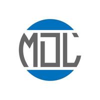 mdl-Brief-Logo-Design auf weißem Hintergrund. mdl kreative Initialen Kreis Logo-Konzept. mdl Briefgestaltung. vektor