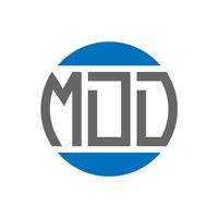 MDD-Brief-Logo-Design auf weißem Hintergrund. MDD kreative Initialen Kreis Logo-Konzept. MDB-Briefgestaltung. vektor