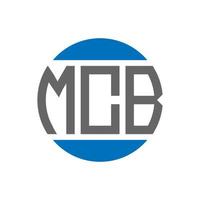 MCB-Brief-Logo-Design auf weißem Hintergrund. mcb kreative Initialen Kreis Logo-Konzept. MCB-Briefgestaltung. vektor