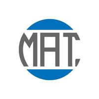 Mattbuchstabe-Logo-Design auf weißem Hintergrund. Matte kreative Initialen Kreis-Logo-Konzept. Matte Briefgestaltung. vektor