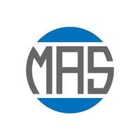 mas-Brief-Logo-Design auf weißem Hintergrund. mas kreative initialen kreis logokonzept. mas Briefgestaltung. vektor