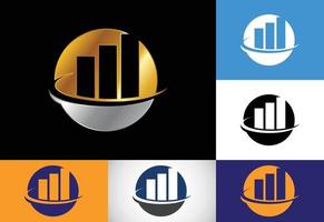 moderne Farbvariation Finanz- und Buchhaltungslogo-Design-Vektorvorlage vektor