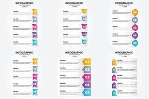 flaches Designset der Vektorillustrations-Infografiken für Werbebroschürenflieger und -zeitschrift vektor