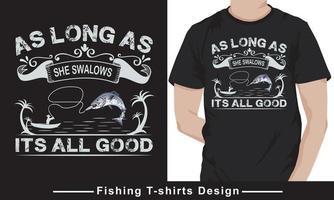 fiske vektor för t-shirt eller affisch design mallar fri vektor