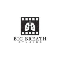Big Breath Studio-Logo-Designs, Filmstudio-Logo-Inspirationen vektor