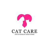 Katzenpflege, Logo-Inspirationen für Tierliebhaber, schöne Haustier-Logo-Marken, Logo für Ihr Tierpflegezentrum vektor
