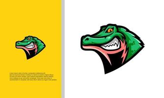 logotyp illustration vektor grafisk av krokodil huvud