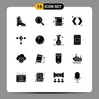 Aktienvektor-Icon-Pack mit 16 Zeilenzeichen und Symbolen für Ball Chinese Tube China rechts editierbare Vektordesign-Elemente vektor