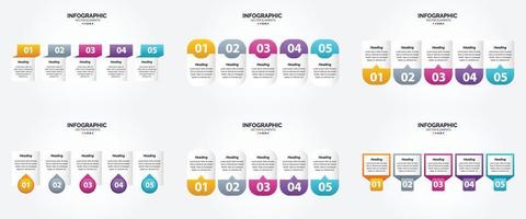 flaches Designset der Vektorillustrations-Infografiken für Werbebroschürenflieger und -zeitschrift vektor