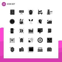 25 kreativ ikoner modern tecken och symboler av instrument transport st tåg muffin ljuv redigerbar vektor design element