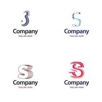 brev s stor logotyp packa design kreativ modern logotyper design för din företag vektor