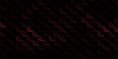 dunkelrosa, roter Vektorhintergrund mit Frauensymbolen. vektor