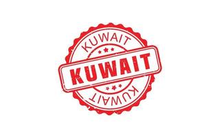 Kuwait-Stempelgummi mit Grunge-Stil auf weißem Hintergrund vektor