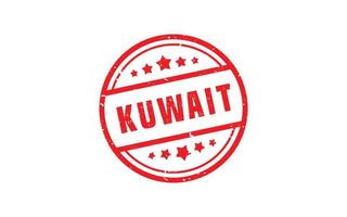 Kuwait-Stempelgummi mit Grunge-Stil auf weißem Hintergrund vektor