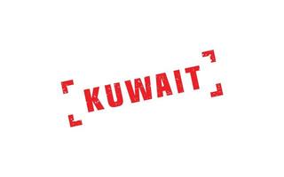 Kuwait-Stempelgummi mit Grunge-Stil auf weißem Hintergrund vektor