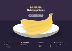 Banan Nutrition Facts Illustration vektor