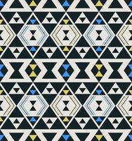buntes aztekisches geometrisches muster. moderne bunte ethnische aztekische Rautendreieckform nahtloses Muster. Verwendung für Stoffe, Textilien, Innendekorationselemente, Polster, Verpackungen. vektor