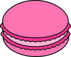 macaron dessert symbol element illustration farbiger umriss vektor
