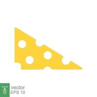 Käse-Symbol. einfacher flacher Stil. Scheibe Käse, gelbes Stück Cheddar-Käse, Food-Konzept. Vektor-Illustration isoliert auf weißem Hintergrund. Folge 10. vektor