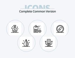 vollständiges Icon-Design der gemeinsamen Versionszeile des Icon-Packs 5. Schild. addieren. Einkaufen. Zeiger. Maus vektor