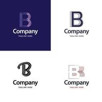 Buchstabe b großes Logo-Pack-Design kreatives modernes Logo-Design für Ihr Unternehmen vektor