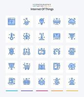 kreativ internet av saker 25 blå ikon packa sådan som iot. internet. wifi. ac. iot vektor