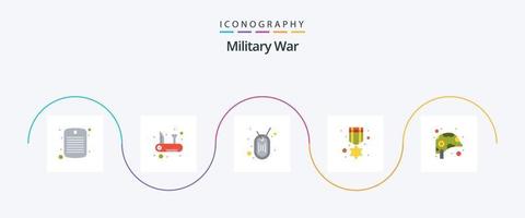 militär krig platt 5 ikon packa Inklusive tvinga. rang. armén. militär. armén vektor