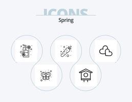 Federlinie Icon Pack 5 Icon Design. Pflanze, Anlage. Blatt. Natur. Insekt. Schmetterling vektor