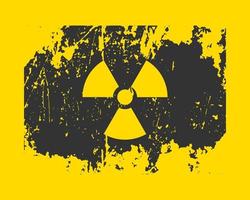 Strahlungssymbolvektor. Warnung radioaktives Zeichen Gefahrensymbol. vektor