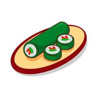 Sushi japanisches Essen, geeignet für die Bedürfnisse von Social-Media-Post-Elementen vektor