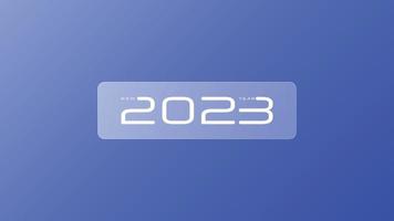 Neujahr 2023 Tapetendesign Glasmorphismus Konzeptvorlage Premium-Vektor vektor