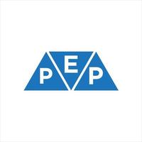 epp triangel form logotyp design på vit bakgrund. epp kreativ initialer brev logotyp begrepp. vektor