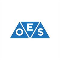 eos triangel form logotyp design på vit bakgrund. eos kreativ initialer brev logotyp begrepp. vektor