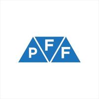 fpf Dreiecksform-Logo-Design auf weißem Hintergrund. fpf kreative Initialen schreiben Logo-Konzept. vektor