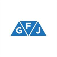 fgj Dreiecksform-Logo-Design auf weißem Hintergrund. fgj kreative Initialen schreiben Logo-Konzept. vektor