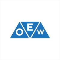 EOW-Dreieck-Logo-Design auf weißem Hintergrund. eow kreative Initialen schreiben Logo-Konzept. vektor