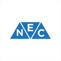 enc-Dreieck-Logo-Design auf weißem Hintergrund. enc kreative Initialen schreiben Logo-Konzept. vektor