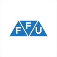 ffu Dreiecksform-Logo-Design auf weißem Hintergrund. ffu kreative Initialen schreiben Logo-Konzept. vektor