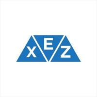 exz triangel form logotyp design på vit bakgrund. exz kreativ initialer brev logotyp begrepp. vektor