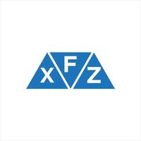fxz-Dreiecksform-Logo-Design auf weißem Hintergrund. fxz kreative Initialen schreiben Logo-Konzept. vektor