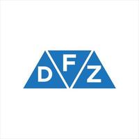 fdz triangel form logotyp design på vit bakgrund. fdz kreativ initialer brev logotyp begrepp. vektor