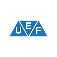 euf triangel form logotyp design på vit bakgrund. euf kreativ initialer brev logotyp begrepp. vektor