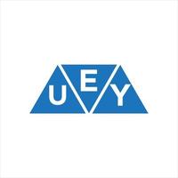 Euy-Dreiecksform-Logo-Design auf weißem Hintergrund. euy kreative Initialen schreiben Logo-Konzept. vektor